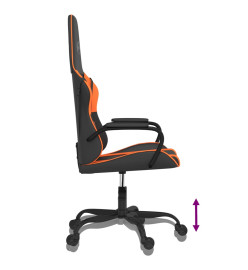 Chaise de jeu de massage Noir et orange Similicuir