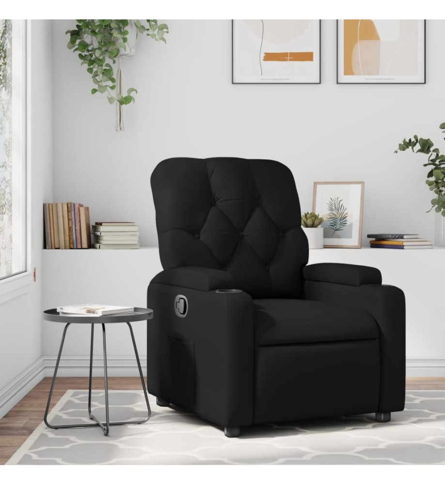 Fauteuil inclinable Noir Similicuir