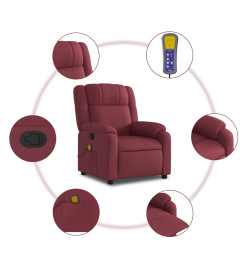 Fauteuil de massage inclinable Rouge bordeaux Tissu