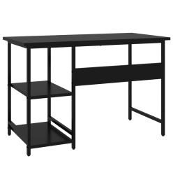 Bureau d'ordinateur Noir 105x55x72 cm MDF et métal