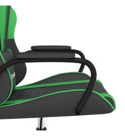 Chaise de jeu de massage Noir et vert Similicuir