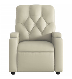 Fauteuil inclinable de massage Crème Similicuir