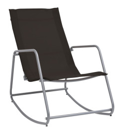 Chaise à bascule de jardin Noir 95x54x85 cm Textilène