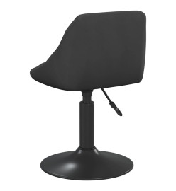 Chaises pivotantes de salle à manger 2 pcs Noir Velours