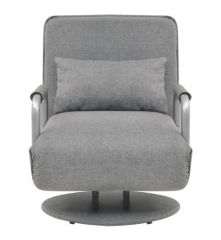 Fauteuil pivotant et canapé-lit Gris clair Tissu