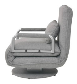 Fauteuil pivotant et canapé-lit Gris clair Tissu