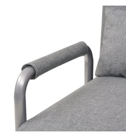 Fauteuil pivotant et canapé-lit Gris clair Tissu