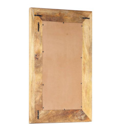 Miroir sculpté à la main 80x50x2,6 cm Bois de manguier solide