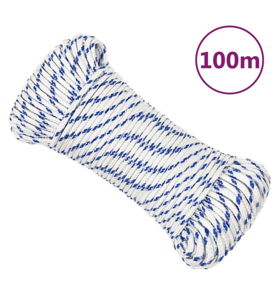 Corde de bateau Blanc 3 mm 100 m Polypropylène