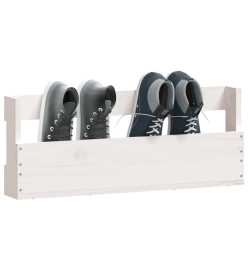 Étagères à chaussures murales 2 pcs Blanc 59x9x23 cm Pin massif