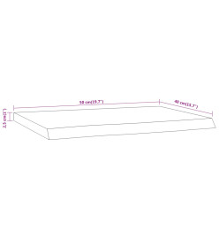 Étagère murale rectangulaire massif acacia bordure assortie