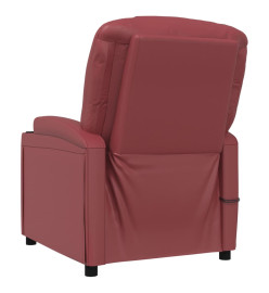 Fauteuil de massage électrique Rouge bordeaux Similicuir