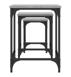 Tables basses gigognes 3 pcs sonoma gris bois d'ingénierie