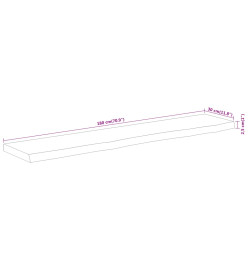 Dessus de table 180x30x2,5 cm rectangulaire bois massif acacia