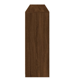 Buffet avec lumières LED chêne marron 181,5x37x100 cm
