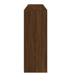 Buffet avec lumières LED chêne marron 162x37x100 cm
