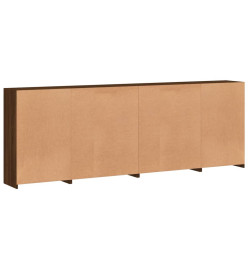 Buffet avec lumières LED chêne marron 283x37x100 cm