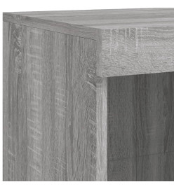 Buffet avec lumières LED sonoma gris 202x37x100 cm