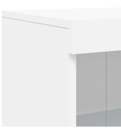 Buffet avec lumières LED blanc 162x37x100 cm