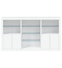 Buffet avec lumières LED blanc 181,5x37x100 cm