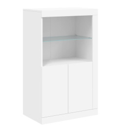 Buffet avec lumières LED blanc 181,5x37x100 cm