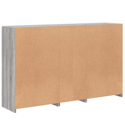 Buffet avec lumières LED sonoma gris 162x37x100 cm