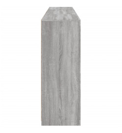 Buffet avec lumières LED sonoma gris 202x37x100 cm