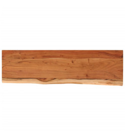 Dessus de table 140x40x3,8 cm rectangulaire bois massif acacia