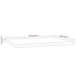 Dessus de table 110x80x3,8 cm rectangulaire bois massif acacia