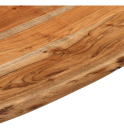 Dessus de bureau carré bois massif d'acacia bordure assortie