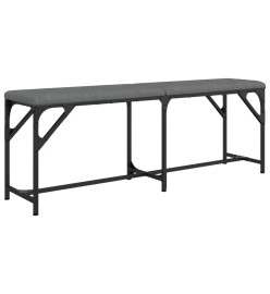 Banc à manger gris foncé 124x32x45 cm acier et tissu