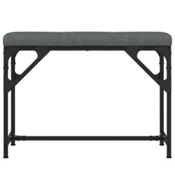 Banc à manger gris foncé 62x32x45 cm acier et tissu