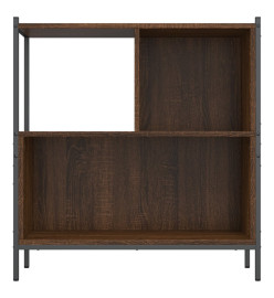 Bibliothèque chêne marron 72x28x77,5 cm bois d'ingénierie