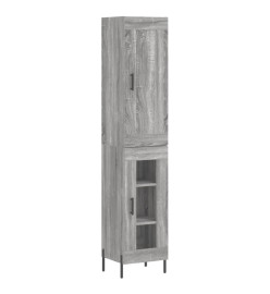 Buffet haut Sonoma gris 34,5x34x180 cm Bois d'ingénierie