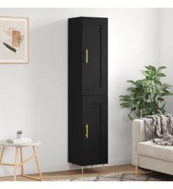 Buffet haut Noir 34,5x34x180 cm Bois d'ingénierie