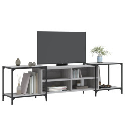 Meuble TV sonoma gris 203x37x50 cm Bois d'ingénierie