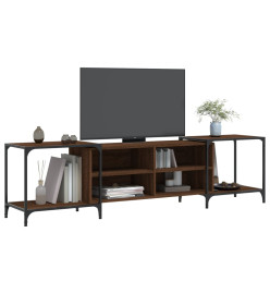 Meuble TV chêne marron 203x37x50 cm bois d'ingénierie