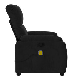 Fauteuil inclinable de massage noir tissu microfibre