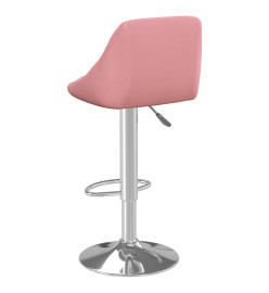 Tabourets de bar lot de 2 rose velours