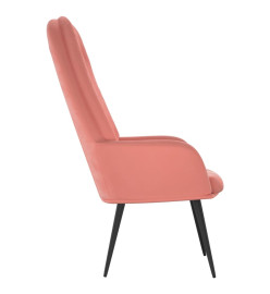 Chaise de relaxation Rose Velours