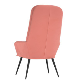 Chaise de relaxation Rose Velours