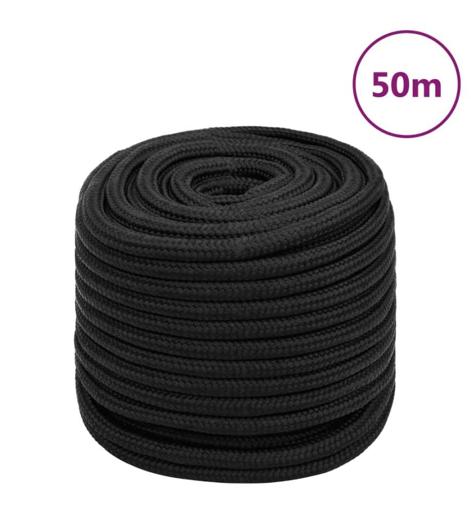 Corde de bateau Noir complet 18 mm 50 m Polypropylène