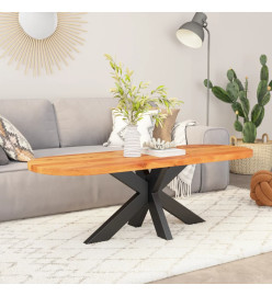 Dessus de table 100x40x3,8 cm ovale bois massif d'acacia