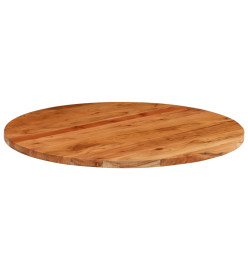 Dessus de table Ø80x2,5 cm rond bois massif d'acacia