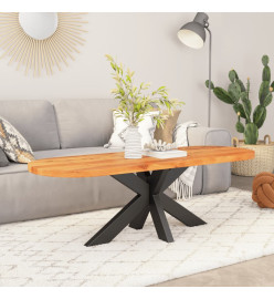 Dessus de table 100x50x3,8 cm ovale bois massif d'acacia