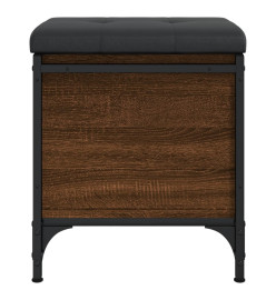 Banc de rangement chêne marron 42x42x45 cm bois d'ingénierie