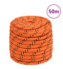 Corde de bateau Orange 16 mm 50 m Polypropylène