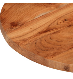 Dessus de table Ø60x2,5 cm rond bois massif d'acacia