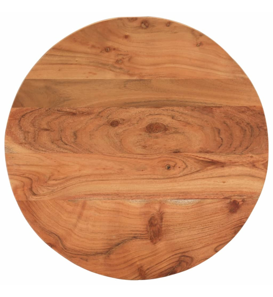 Dessus de table Ø40x2,5 cm rond bois massif d'acacia