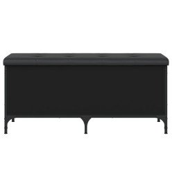 Banc de rangement noir 102x42x45 cm bois d'ingénierie